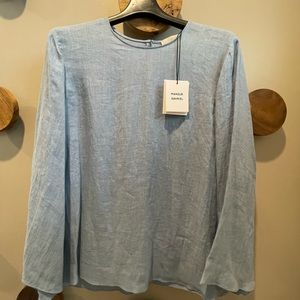 MANSUR GAVRIEL blouse, sky blue NWT